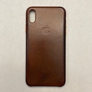Apple iPhone XS Max Saddle Brown Leather Case